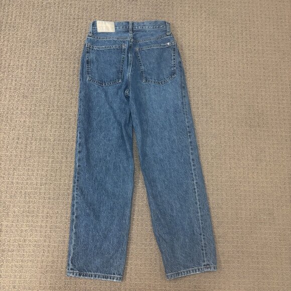 Everlane Jeans 24X26 Button Fly 90s Way Organic Cotton Straight Cropped Casual - Picture 2 of 10